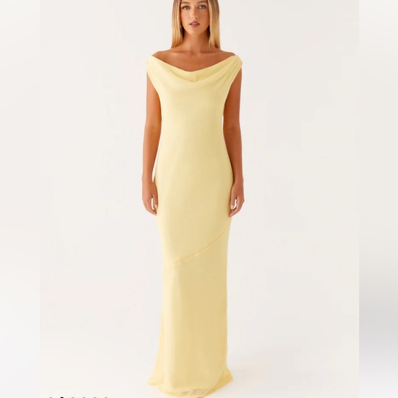 PEPPERMAYO | ✨NEW✨ Brittany Chiffon Maxi Dress in Pastel Yellow - Picture 2 of 5